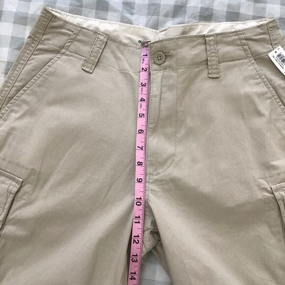 NWT Beige Cargo Old Navy cargo men shorts safari soft cotton spandex elastane 31 - Picture 7 of 9